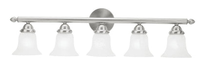 Livex Lighting Neptune Collection 5 Light Brushed Nickel Bath Light in Brushed Nickel 1065-91