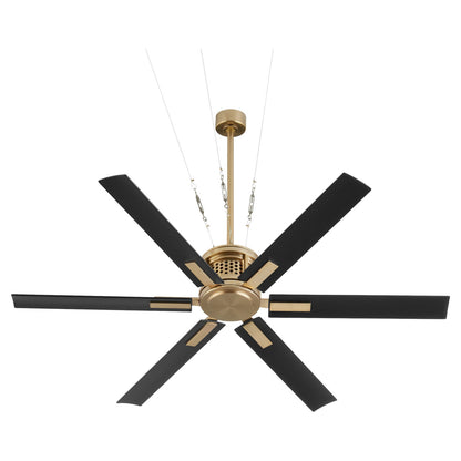 Quorum  Zeus 65" Fan - Aged Brass 10656-80