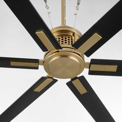 Quorum  Zeus 65" Fan - Aged Brass 10656-80