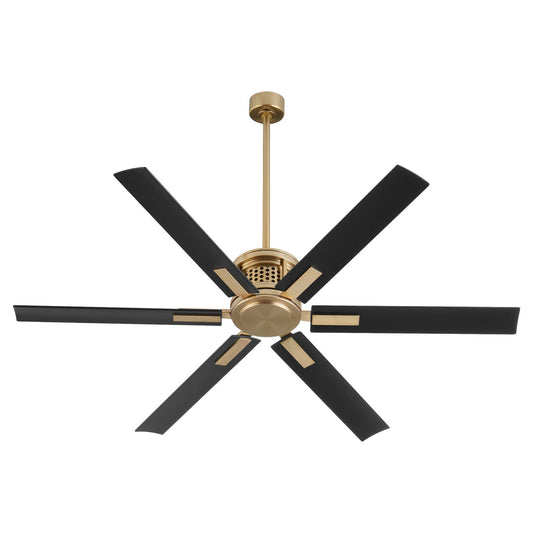 Quorum  Zeus 65" Fan - Aged Brass 10656-80