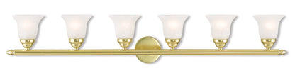 Livex Lighting Neptune Collection 6 Light Polished Brass Bath Light in Polished Brass 1066-02