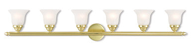 Livex Lighting Neptune Collection 6 Light Polished Brass Bath Light in Polished Brass 1066-02