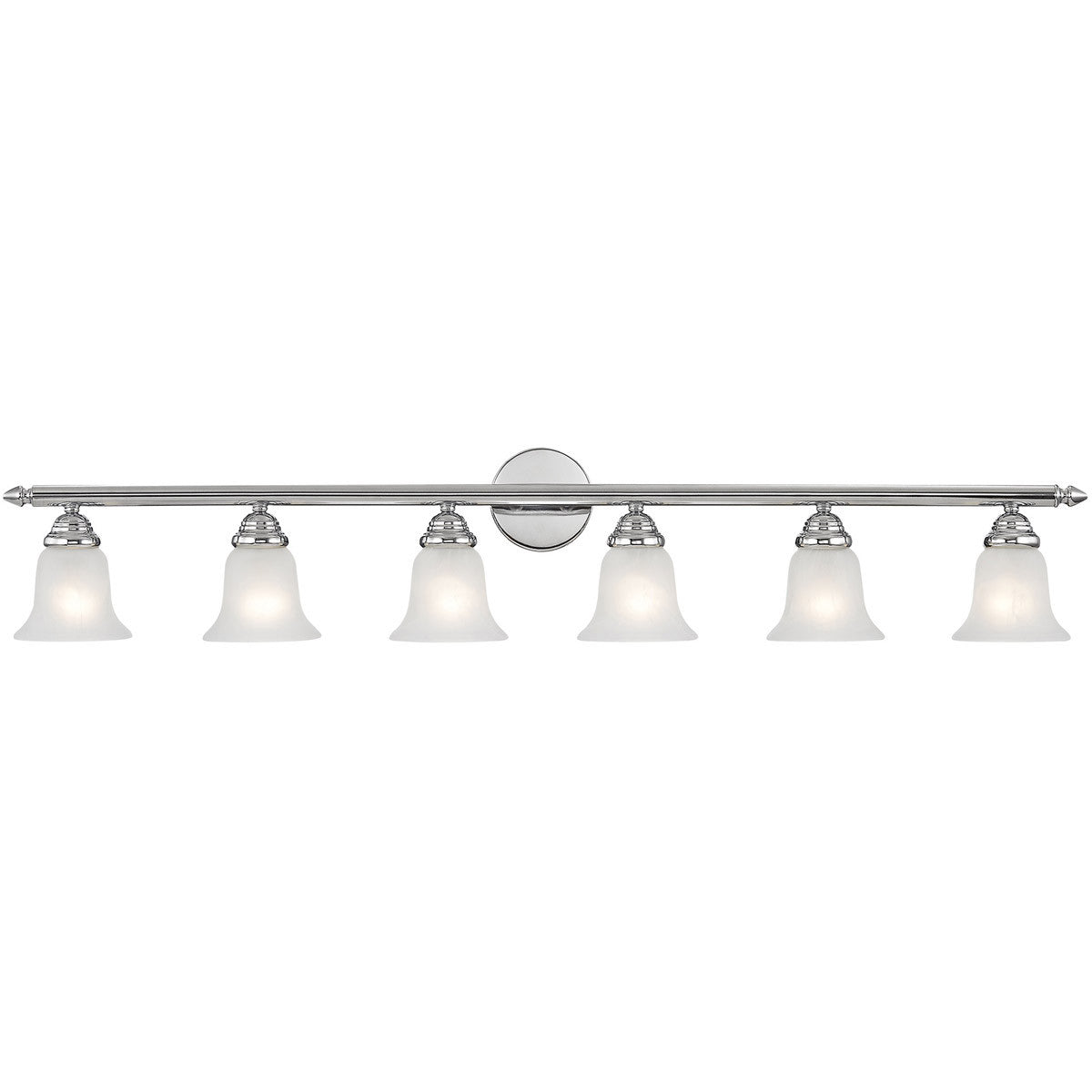 Livex Lighting Neptune Collection 6 Light Polished Chrome Bath Light in Polished Chrome 1066-05