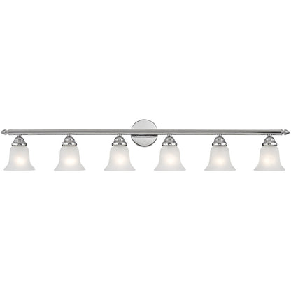 Livex Lighting Neptune Collection 6 Light Polished Chrome Bath Light in Polished Chrome 1066-05