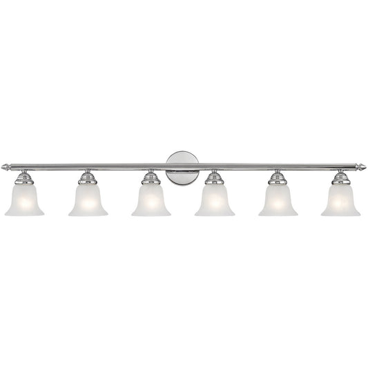 Livex Lighting Neptune Collection 6 Light Polished Chrome Bath Light in Polished Chrome 1066-05