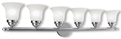 Livex Lighting Neptune Collection 6 Light Polished Chrome Bath Light in Polished Chrome 1066-05