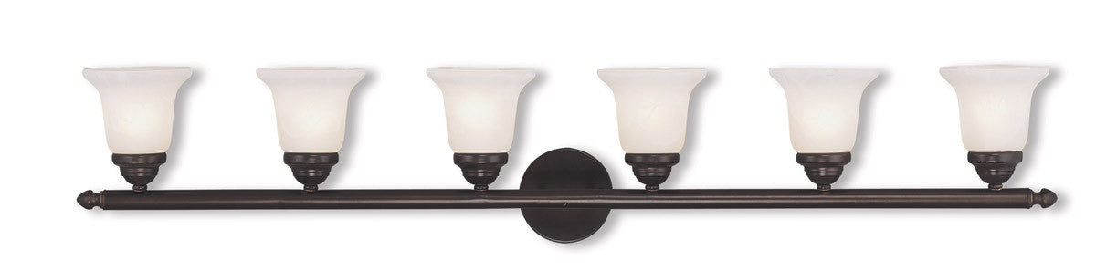 Livex Lighting Neptune Collection 6 Light Bronze Bath Light in Bronze 1066-07