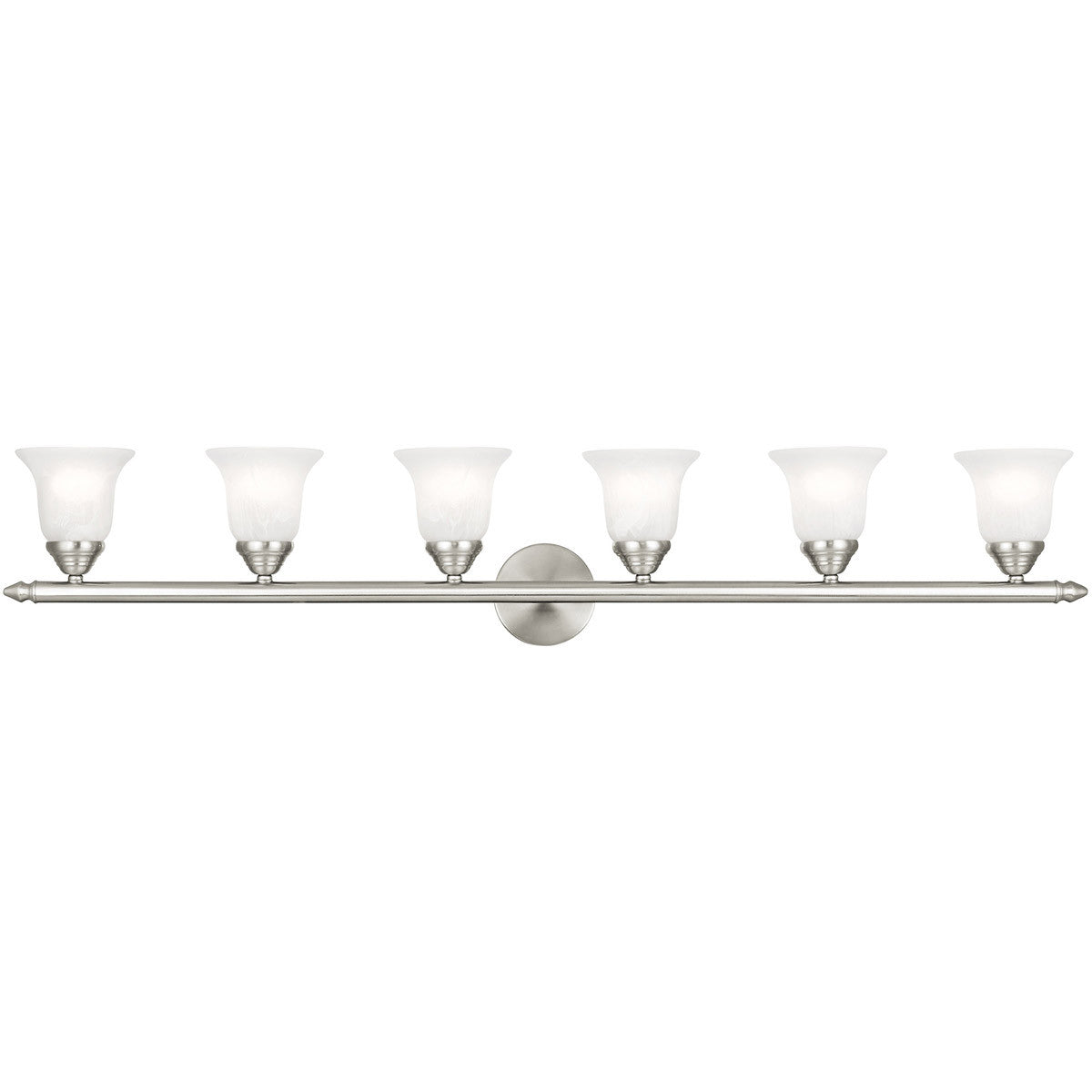 Livex Lighting Neptune Collection 6 Light Brushed Nickel Bath Light in Brushed Nickel 1066-91