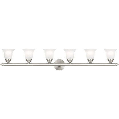 Livex Lighting Neptune Collection 6 Light Brushed Nickel Bath Light in Brushed Nickel 1066-91