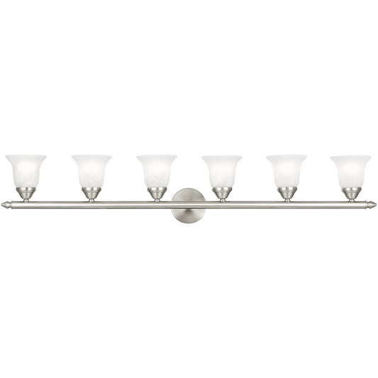 Livex Lighting Neptune Collection 6 Light Brushed Nickel Bath Light in Brushed Nickel 1066-91