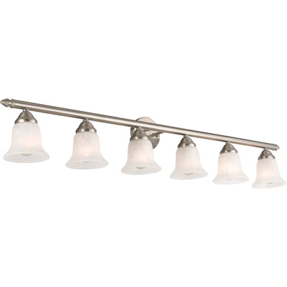 Livex Lighting Neptune Collection 6 Light Brushed Nickel Bath Light in Brushed Nickel 1066-91