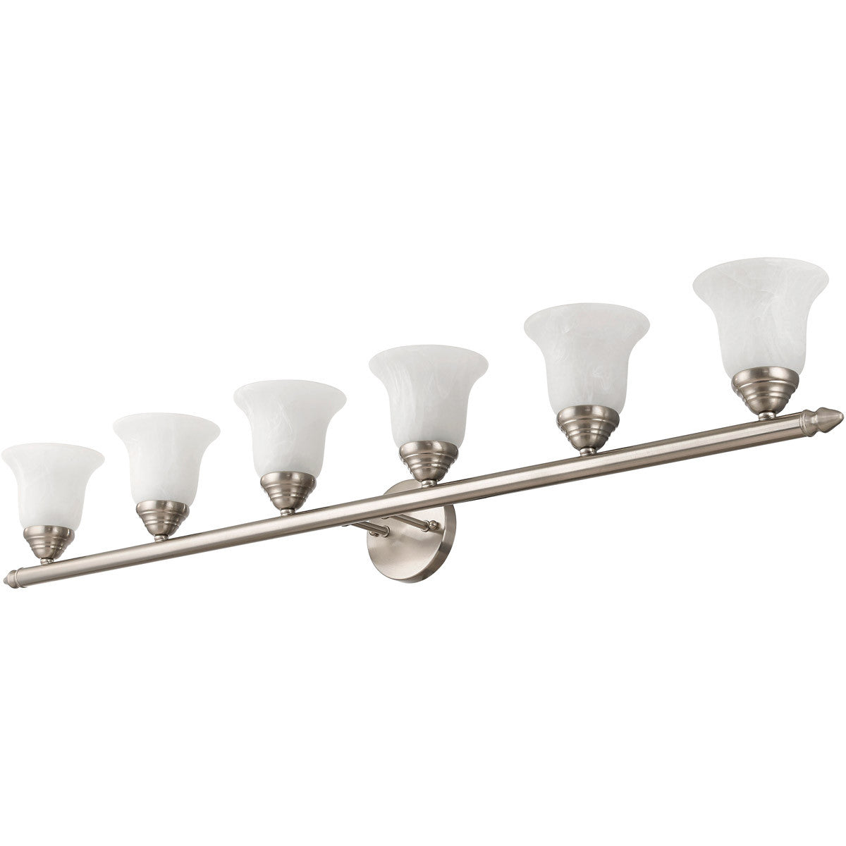 Livex Lighting Neptune Collection 6 Light Brushed Nickel Bath Light in Brushed Nickel 1066-91