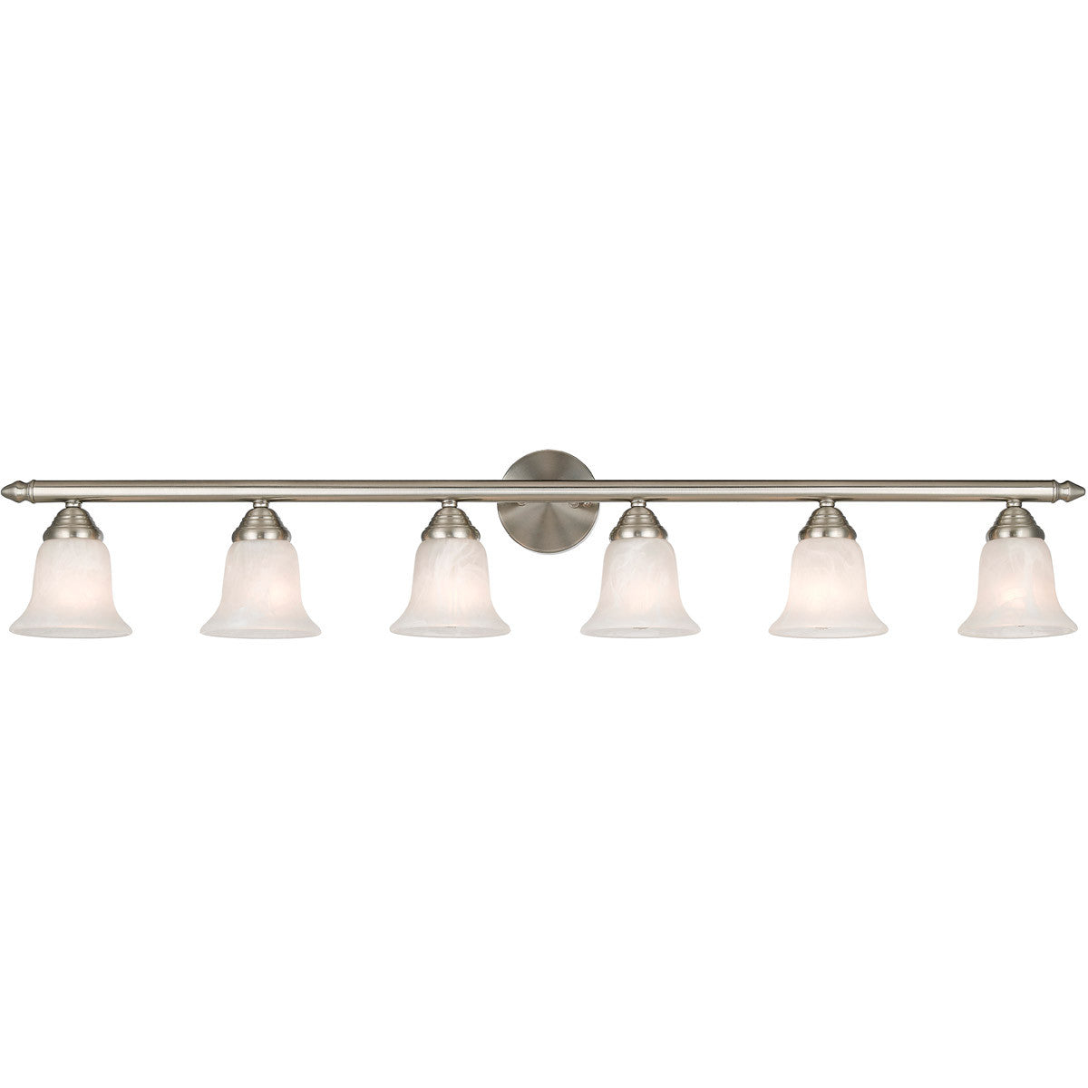 Livex Lighting Neptune Collection 6 Light Brushed Nickel Bath Light in Brushed Nickel 1066-91