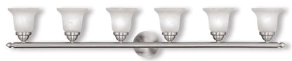 Livex Lighting Neptune Collection 6 Light Brushed Nickel Bath Light in Brushed Nickel 1066-91