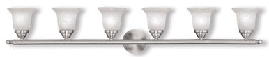 Livex Lighting Neptune Collection 6 Light Brushed Nickel Bath Light in Brushed Nickel 1066-91