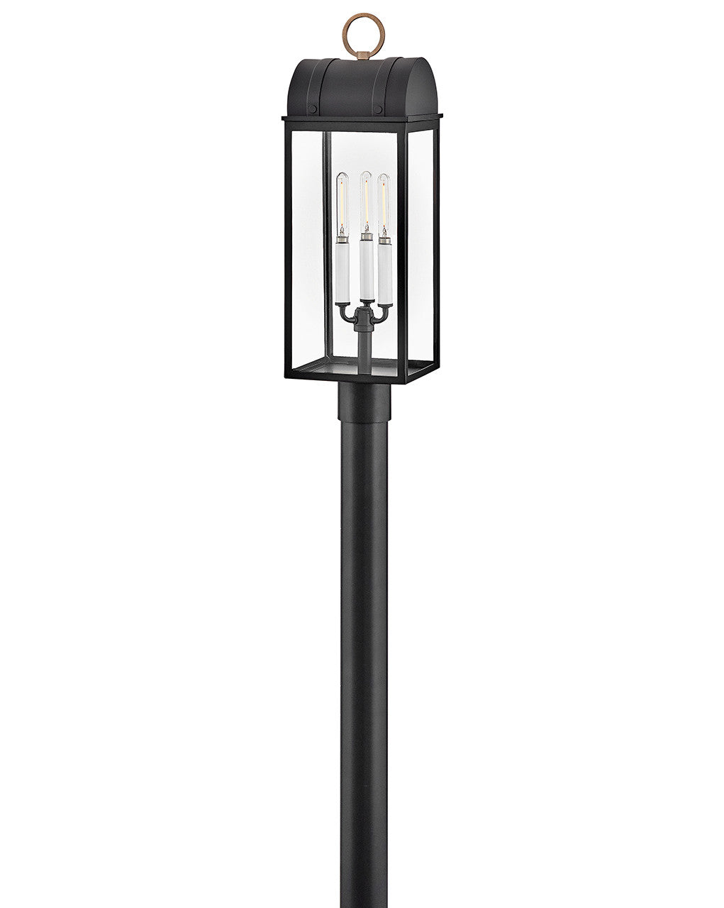 Hinkley Lighting Campbell Large Post Lantern in Black 10661BK-BU