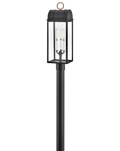 Hinkley Lighting Campbell Large Post Lantern in Black 10661BK-BU