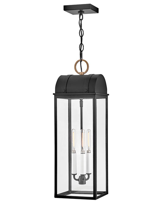 Hinkley Lighting Campbell Large Hanging Lantern in Black 10662BK-BU