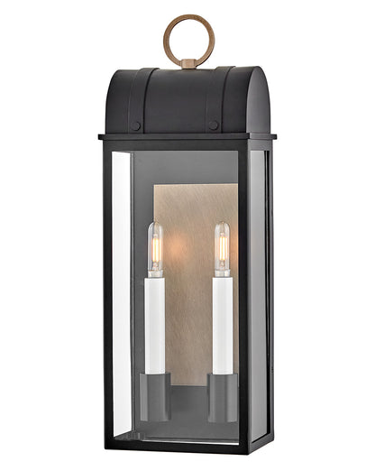 Hinkley Lighting Campbell Medium Wall Mount Lantern in Black 10664BK-BU