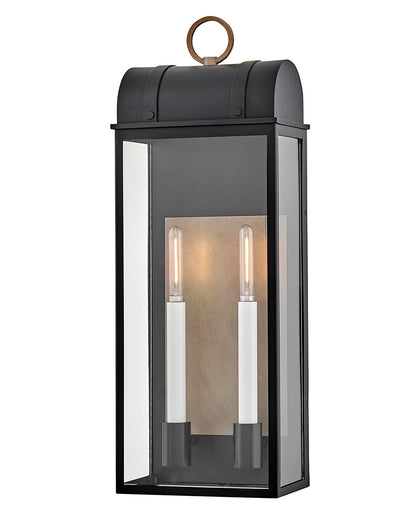 Hinkley Lighting Campbell Large Wall Mount Lantern in Black 10665BK-BU