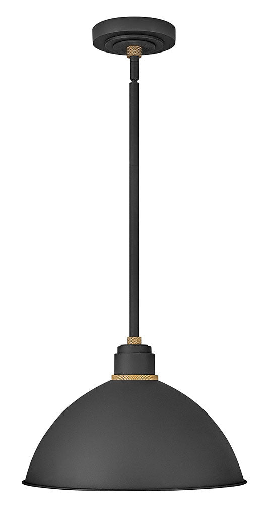 Hinkley Lighting Foundry Dome Pendant Barn Light Textured Black 10685TK