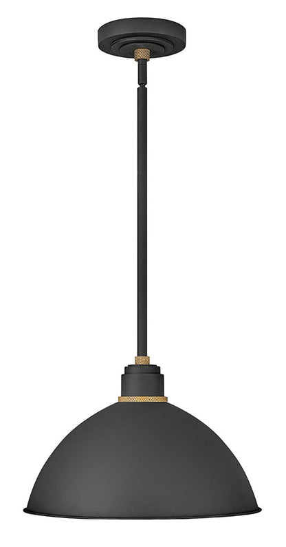 Hinkley Lighting Foundry Dome Pendant Barn Light Textured Black 10685TK