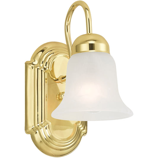 Livex Lighting Riviera Collection 1 Light Polished Brass Bath Light in Polished Brass 1071-02