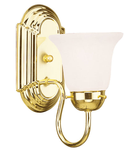 Livex Lighting Riviera Collection 1 Light Polished Brass Bath Light in Polished Brass 1071-02