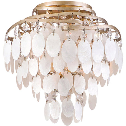 Corbett Lighting Dolce Semi Flush in Champagne Leaf 109-33