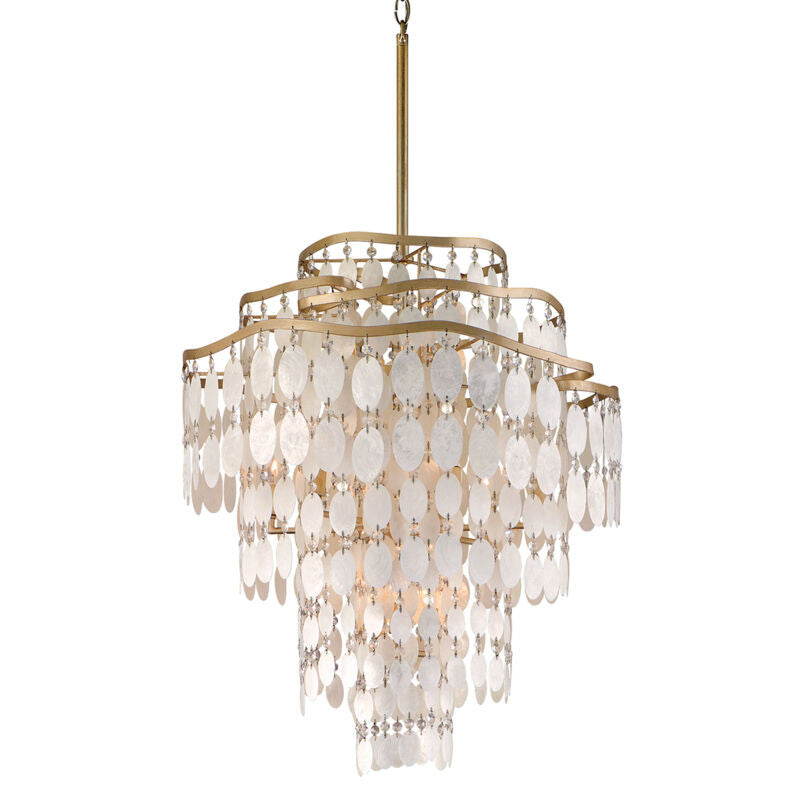 Corbett Lighting Dolce Chandelier in Champagne Leaf 109-412-CPL