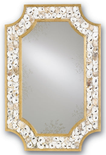 Currey & Co. Margate Rectangular Oyster Shell Mirror 1090