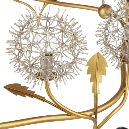 Currey & Co. Dandelion Silver & Gold Chandelier 9000-1080