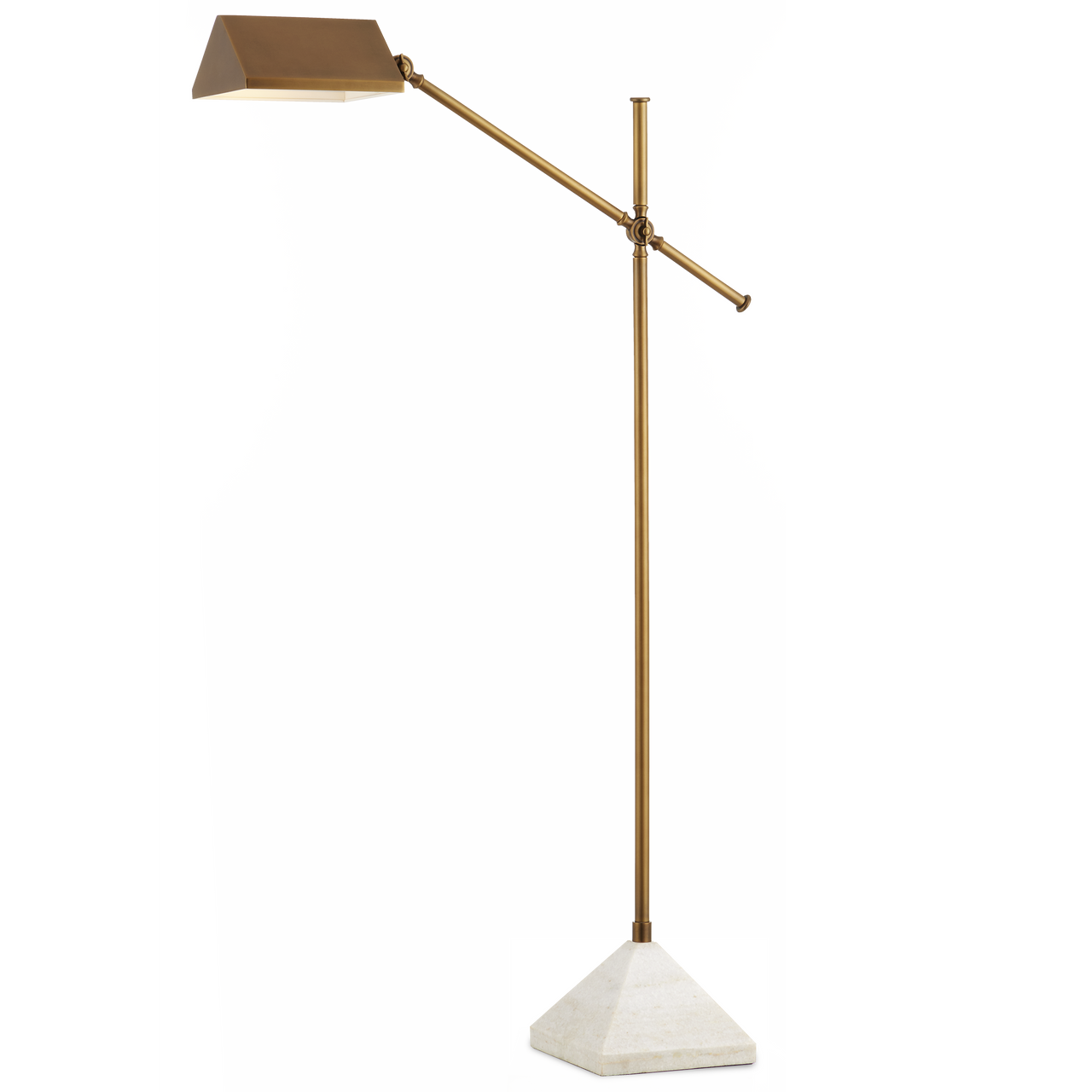 Currey & Co. 51" Repertoire Adjustable Brass Floor Lamp 8000-0134