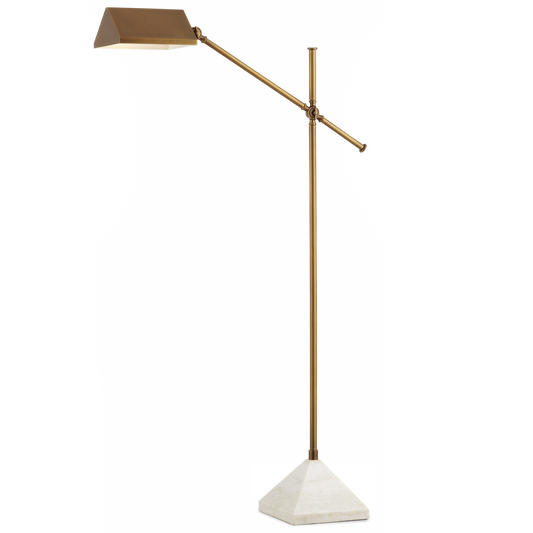 Currey & Co. 51" Repertoire Adjustable Brass Floor Lamp 8000-0134