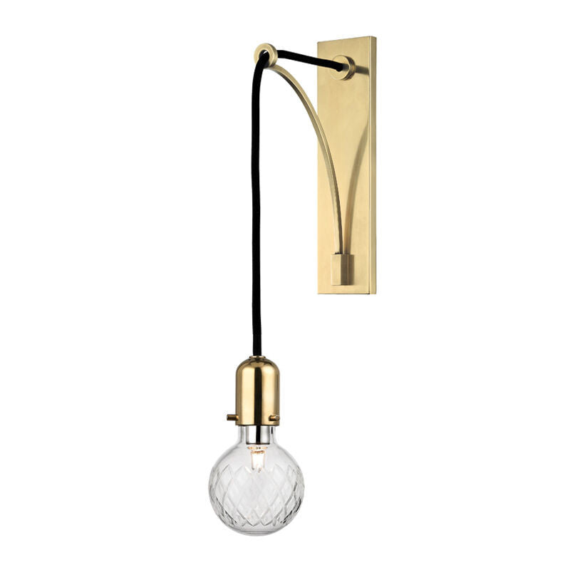 Hudson Valley Lighting Marlow Wall Sconce in Aged Brass 1101-AGB