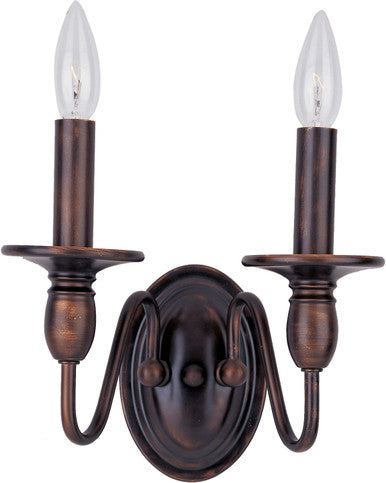 Maxim Towne 2-Light Wall Sconce in Oil Rubbed Bronze 11032OI