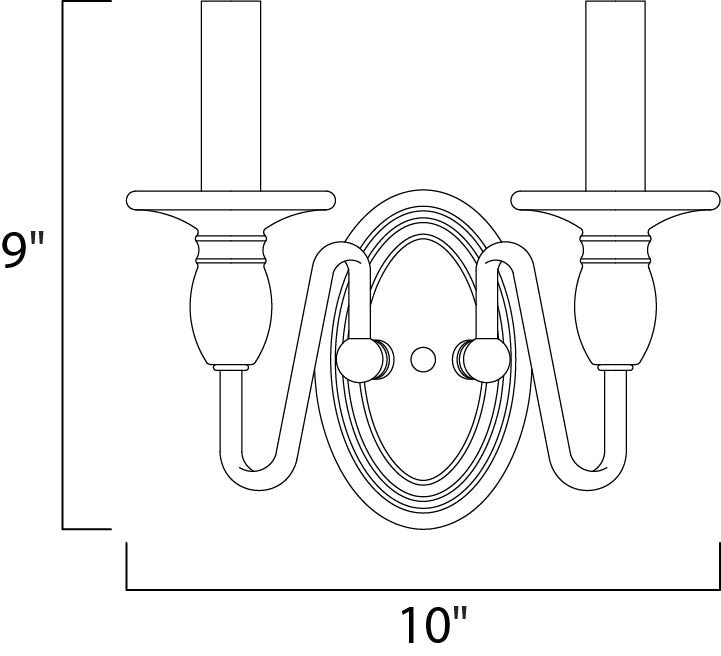 Maxim Towne 2-Light Wall Sconce in Oil Rubbed Bronze 11032OI