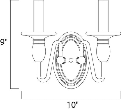 Maxim Towne 2-Light Wall Sconce in Oil Rubbed Bronze 11032OI