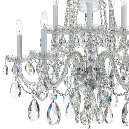 Crystorama Traditional Crystal 10 Light Hand Cut Crystal Polished Chrome Chandelier 1110-CH-CL-MWP