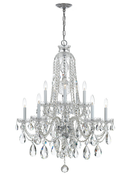 Crystorama Traditional Crystal 10 Light Spectra Crystal Polished Chrome Chandelier 1110-CH-CL-SAQ