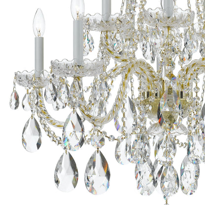 Crystorama Traditional Crystal 10 Light Spectra Crystal Polished Brass Chandelier 1110-PB-CL-SAQ