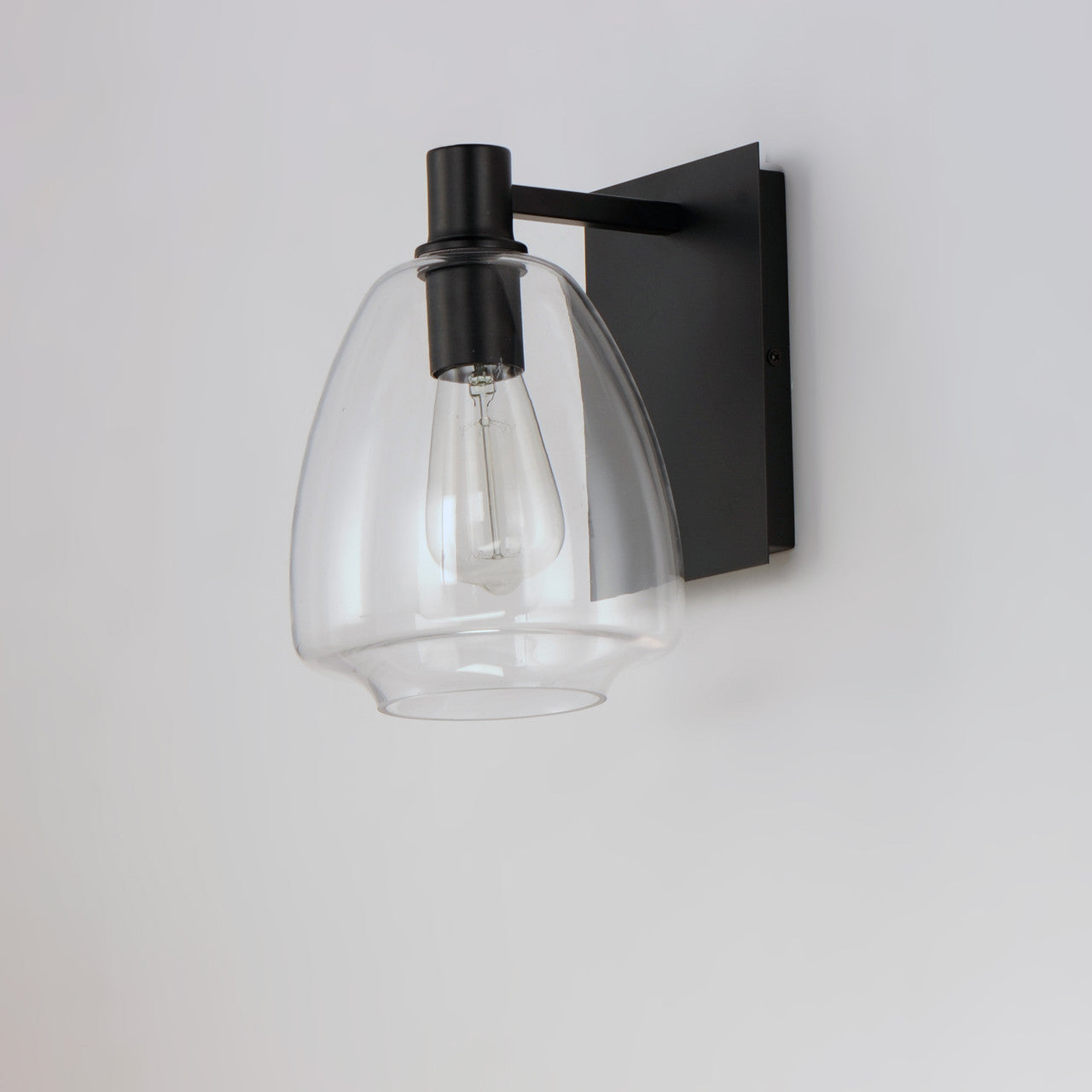 Maxim Babylon 1-Light Wall Sconce in Black 11111CLBK