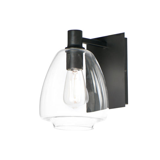 Maxim Babylon 1-Light Wall Sconce in Black 11111CLBK