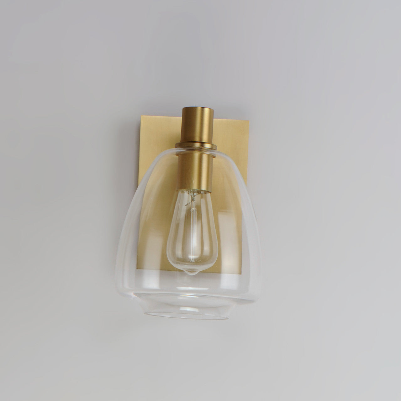 Maxim Babylon 1-Light Wall Sconce in Satin Brass 11111CLSBR