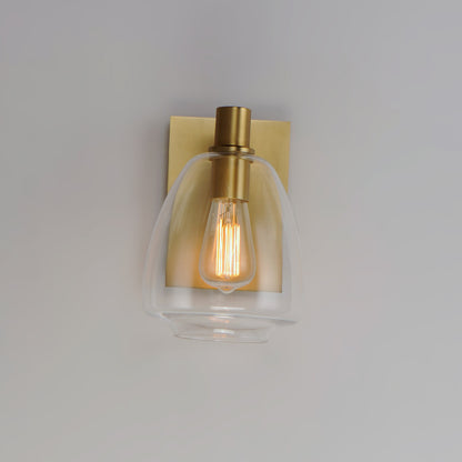 Maxim Babylon 1-Light Wall Sconce in Satin Brass 11111CLSBR