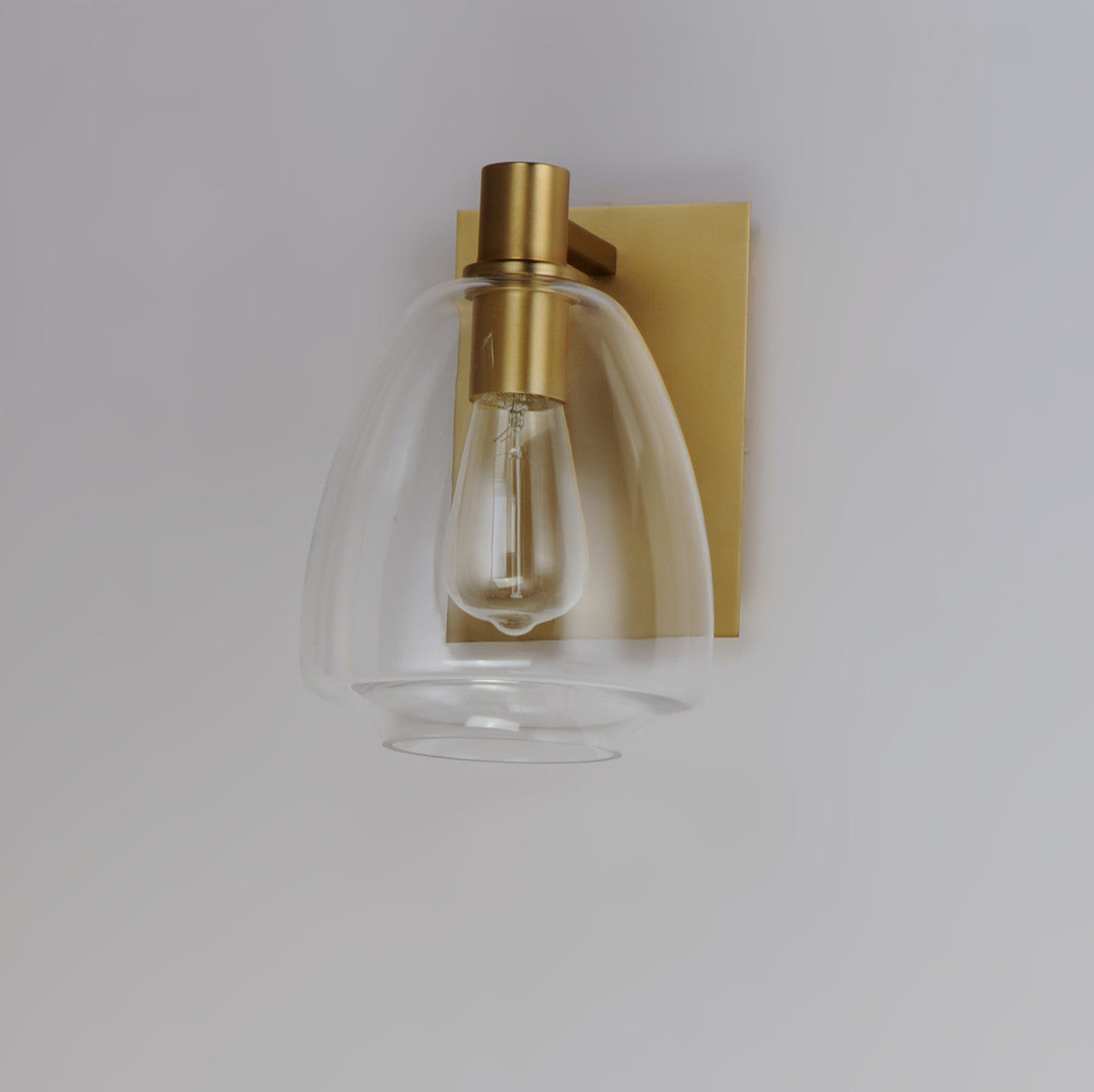 Maxim Babylon 1-Light Wall Sconce in Satin Brass 11111CLSBR