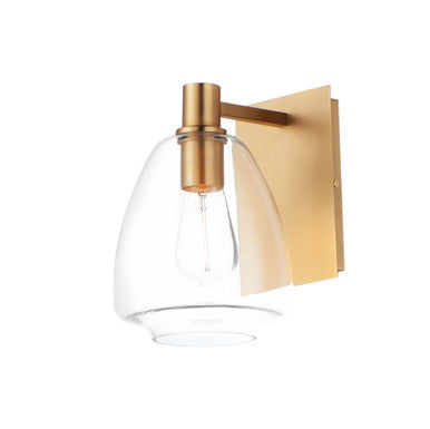 Maxim Babylon 1-Light Wall Sconce in Satin Brass 11111CLSBR