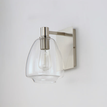 Maxim Babylon 1-Light Wall Sconce in Satin Nickel 11111CLSN