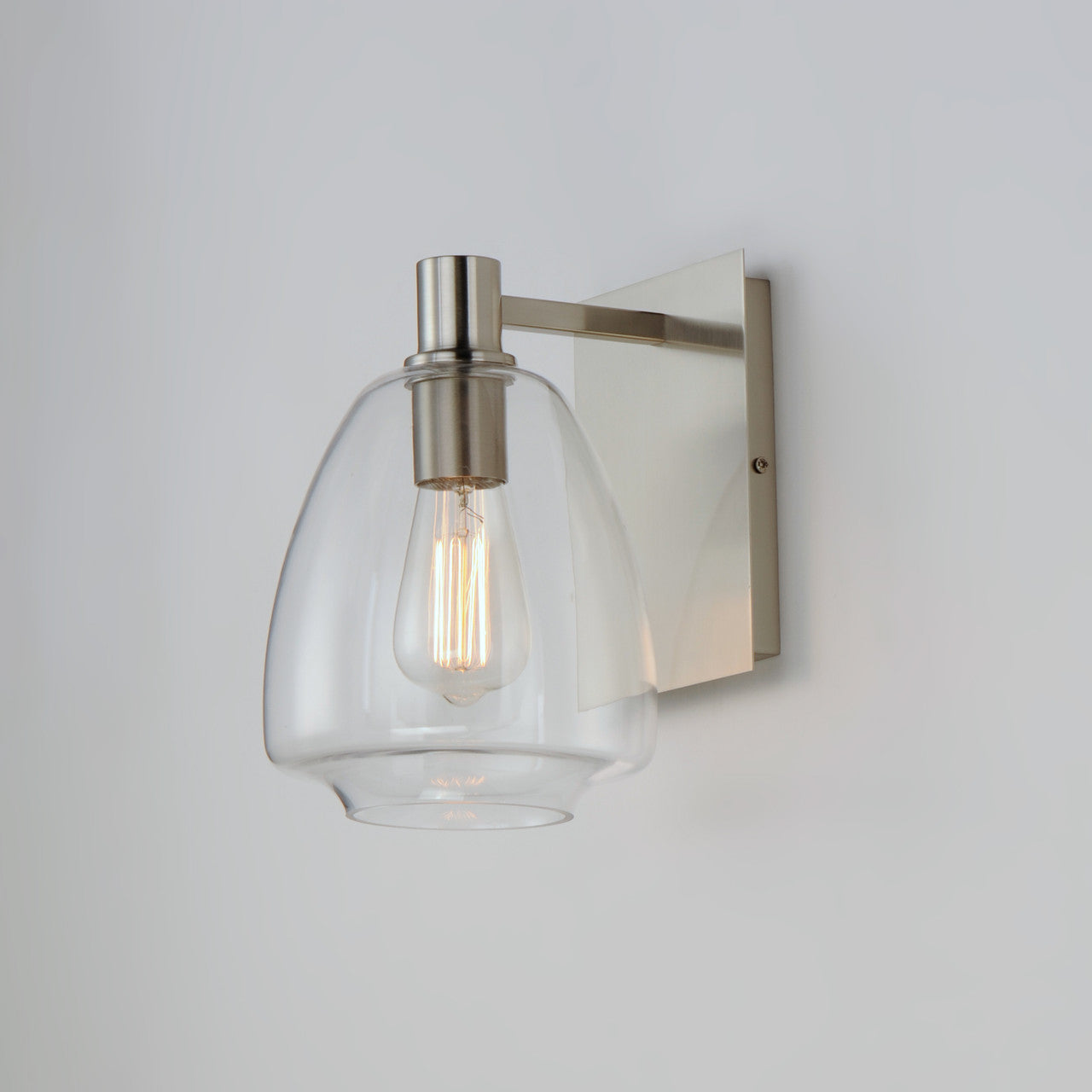 Maxim Babylon 1-Light Wall Sconce in Satin Nickel 11111CLSN