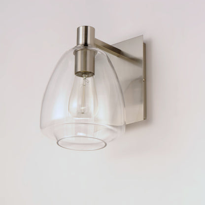 Maxim Babylon 1-Light Wall Sconce in Satin Nickel 11111CLSN